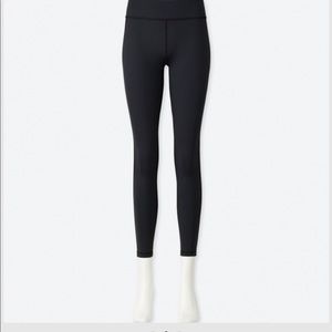 uniqlo soft black airism high waisted leggings